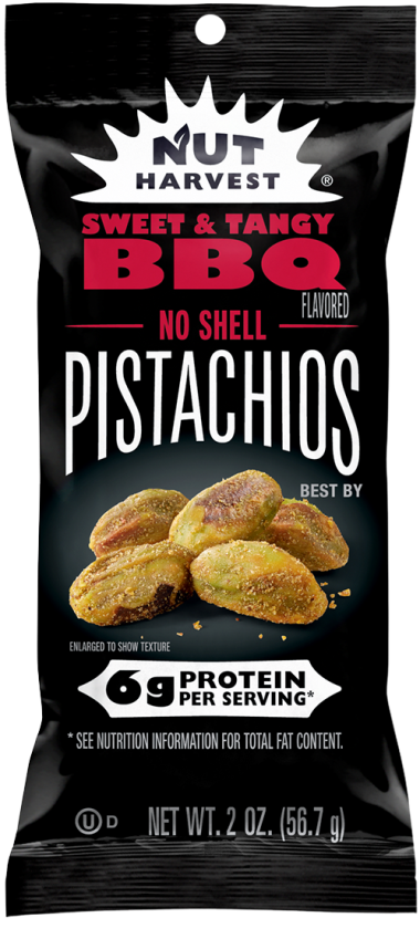 NUT HARVEST® Sweet & Tangy BBQ Flavored No Shell Pistachios