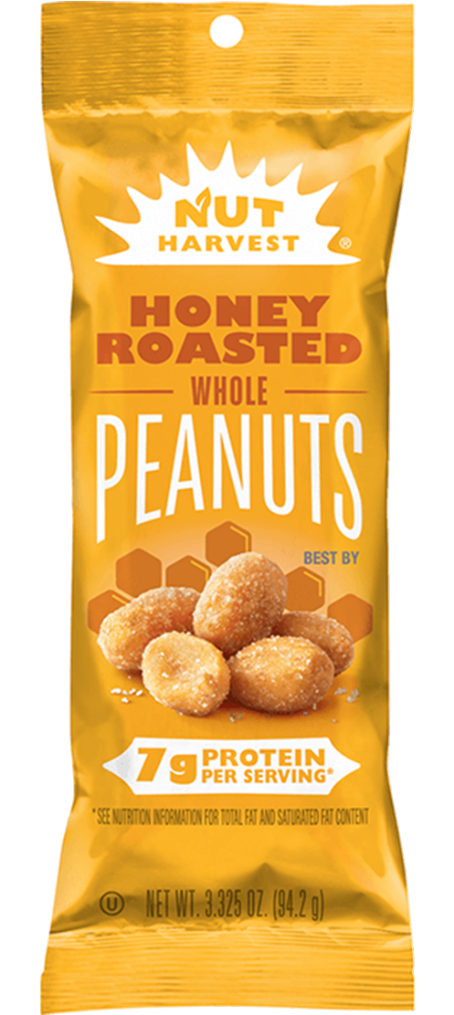 Bag of NUT HARVEST® Honey Roasted Whole Peanuts