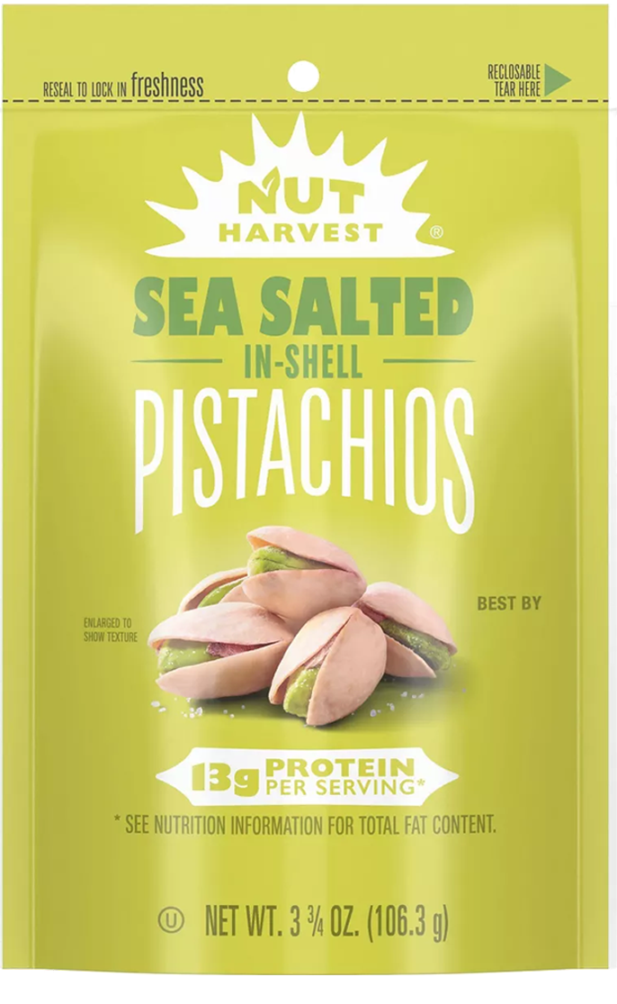 Bag of NUT HARVEST® Sea Salted In-Shell Pistachios